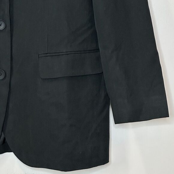 Everlane The 80's Blazer in Black 3 Button Front Long Sleeve Women's Size 00 NWT - Picture 5 of 11